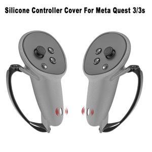 Meta Quest 3/3s VR 액세서리 크리스마스 선물용 핸드 스트랩이 있는  안티 편안한 실리콘 컨트롤러 그립