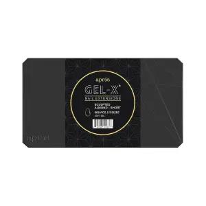 아프레스 젤-X 팁 박스 조각된 아몬드 부드러운 젤 500개 11가지 사이즈 00-9 프리미엄 품질 (조각된