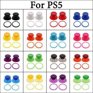 TingDong  호환호환 듀얼센스 5 PS5 컨트롤러용 3D 아날로그 버섯 캡 엄지 스틱 조이스틱 커버 악센트 링