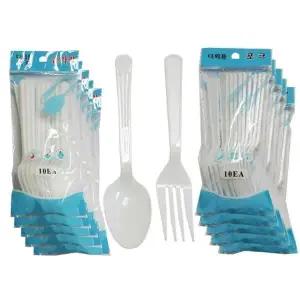 해동 플라스틱 일회용 수저 포크 50개_23435082