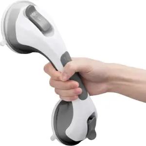 레버록 샤워 그랩 바 욕조용 12인치 흡입 노인용 핸들 핸드레일 욕실 안전 그립 고강도 드릴 제거 가능