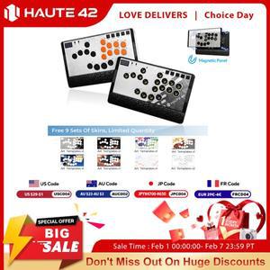 Haute42 마그네틱 C-AT 레버리스 파이트스틱 히트박스 컨트롤러 PCPS4PS5용 스틱리스 아케이드 스틱