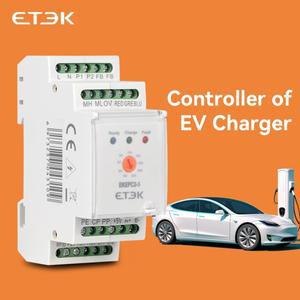 ETEK Evse 컨트롤러 전자 프로토콜 EV 충전기 스테이션 케이블 소켓 32A EKEPC2 AC 230V