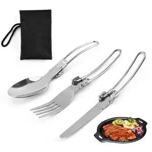 ( )베르 휴대용 수저세트 스테인리스 캠핑용 식기세트 낚시 등산 캠핑 다용도_24594235