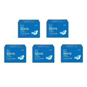 화이트 수퍼흡수 생리대 오버나이트 14매 x 5EA 깔끔한 편안한 생리대 빠른 흡수