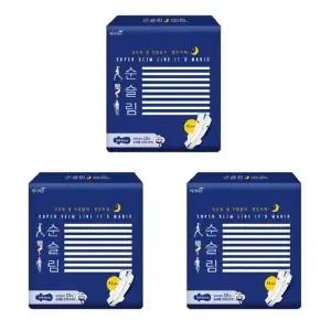 예지미인 순슬림 슈퍼롱 오버나이트 생리대 10P x 3팩 편안한 부드러운 산뜻한 생리대