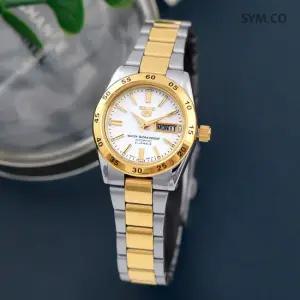 세이코5 SYMG42K1 데이데이트 골드콤비 라운드 오토매틱 여자 메탈 시계 d