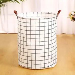 빨래바구니 대형 접이식 패브릭 세탁 바구니 체크