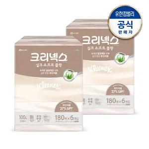 크리넥스 실크소프트 블랑 각티슈 180매X6입X2개