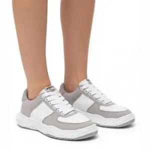 MUST IT_미하라 야스히로 웨인 캔버스 로우탑 스니커즈 A10FW720 그레이 화이트