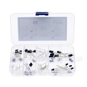 60pcs 5mm 850 940nm VS1838 IR LED 방출 다이오드 키트 송신기 수신기 적외선 램프 이미 터 포토 트랜지스