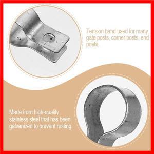 10개입 파이프 클램프 브래킷 스테인리스 스틸 텐션 밴드 체인 링크 펜스 게이트 포스트용 중량급 녹 방지