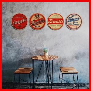 늑대 커플 금속 벽 예술 - 8인치 알루미늄 원형 화환 표지판 가정 장식용 내후성 HD 인쇄