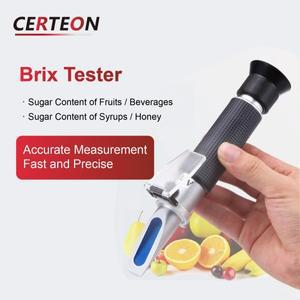 ATC 휴대용 굴절계 당도계 0-90 브릭스 과일용 고정밀 광학 기기 측정 범위 32 80 퍼센트