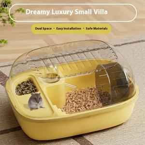 고급 대용량 햄스터 케이지 서식지 빌라 대형 2층 플랫폼 숨숨집 애완동물 용품