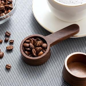 1PC 호두 커피 스쿱 원목 그램 파우더 및 분유 계량 스푼.