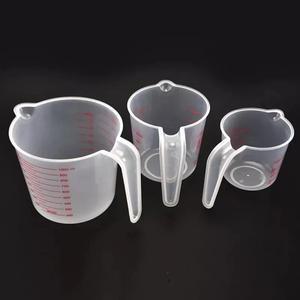 3pcs 베이킹 액체 측정 컵 PVC 스케일 플라스틱 볼륨 비커 주방 도구 250/500/1000ml