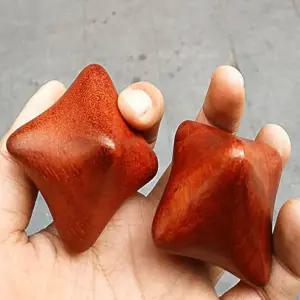 손지압 우드지압볼 손가락마사지 원목 육각 마사지볼 괄사 괄사도구