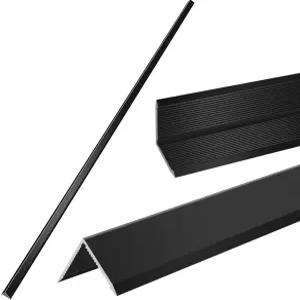 알루미늄 합금 금속 코너 프로텍터 10PCS 벽 0.6x0.6x48인치 트림 10개 가드 21Ga 두께의 검은색 장식 팩