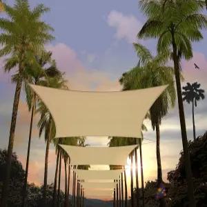 암고 14피트 x 18피트 베이지 직사각형 선쉐이드 세일 캐노피 차양 UPF50+ AGTAPR1418 95 자외선 차단 물과