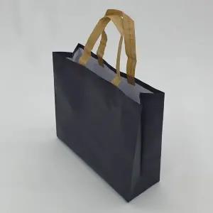 [골드스마일]고급형 부직포 가로쇼핑백 가방 네이비 소