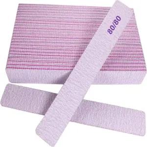 80/80 그릿 네일 파일 아크릴 및 젤 네일용 에머리 보드 거친 양면 80 프로페셔널 재사용 가능한 세척