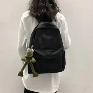 베이직 디자인 블랙 컬러 백팩 가방 LKB1217