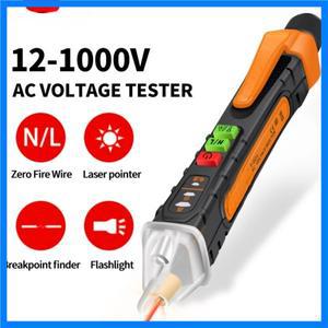 비접촉식 전압 테스터 펜 스마트 감지기 적외선 표시기 12-1000V 브레이크포인트 파인더(손전등 포함)