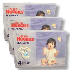 하기스 2025 맥스드라이 밴드 공용 4단계 60매 3팩