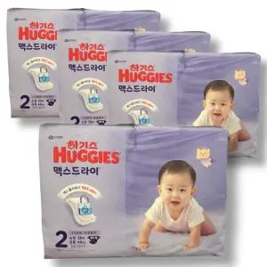 하기스 2025 맥스드라이 밴드 공용 2단계 58매 4팩