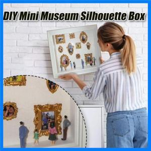 DIY 미니 박물관 실루엣 박스, 창의적인 추억 전시 키트, 피규어와 골드 프레임 포함, 웨딩, 발렌타인데이