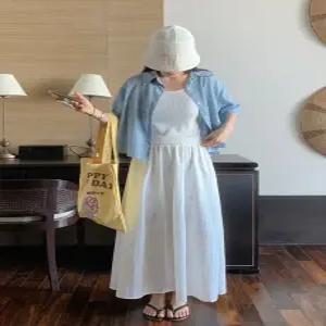 리즈니 심플 절개 밴딩 스커트 (2color)