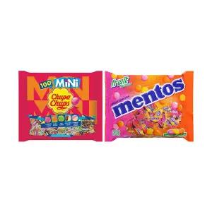 농심 츄파춥스 미니 100입, 1개 + 멘토스 푸르티 810g, 300입, 1개