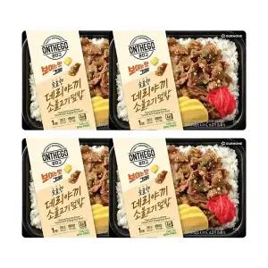 아워홈 온더고 숯불향 데리야끼 소불고기 덮밥 290g, 4개