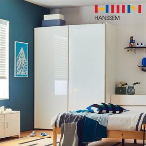 [한샘] 글로우 슬라이딩 옷장 화이트 하이글로시 1600 _행거형(2종/택1)