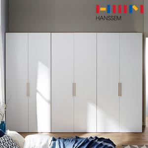 한샘 바이엘 옷장세트 300cm(높이216cm) 화이트 수납형