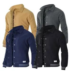 남성 캐주얼 점퍼 스냅버튼 누빔 캐주얼 자켓 패션 잠바