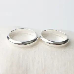 순은 실버 쌍가락지 4mm 2돈형 가락지 여자 은반지