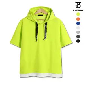 [탑보이][탑보이] [당일출고] 오버핏 레이어드 후드 반팔티 (LW007)