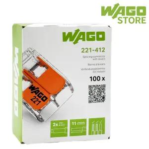 와고 전선커넥터(연선단선) 2폴 100개 wago221-412B