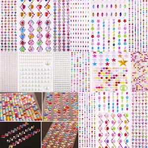 큐빅비즈스티커 대형 보석 하트 별 진주 모양 비즈 포인트 스티커
