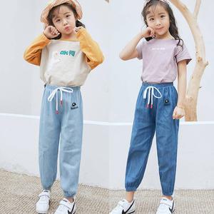 데님 쿨팬츠 7호-17호 아동 남아 여아 어린이 통풍 아이스 에어컨 체험 여름 청 쿨 긴 바지 하의