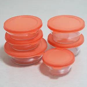 타파웨어 크리스탈보울 김치통 반찬통 밀폐용기 서빙 모닝 6P