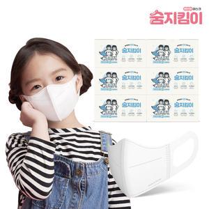 [숨지킴이 편안한마스크] 국내생산/새부리형/일회용마스크 어린이용 화이트 300매