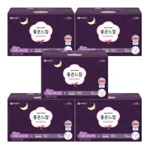 좋은느낌 수퍼롱 42cm 슬림 오버나이트 날개형 10개입 X 5개