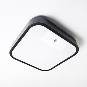 썬 시스템 블랙 센서등 LED 15W 국내산 칩 무타공 주광색 하얀빛 현관 베란다등