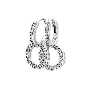 [판도라] 스파클링 더블 후드 귀걸이 299052C01