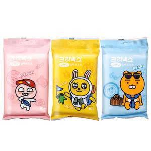 크리넥스 수앤수 카카오프렌즈 휴대용 물티슈 10매x10개