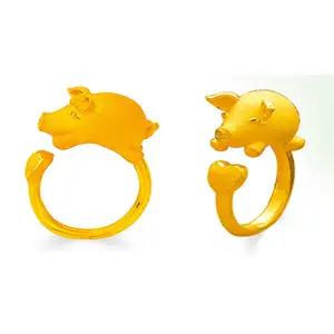 순금 하트꿀꿀 돌반지 1.875g 24k 99.9 아기 돌 백일반지