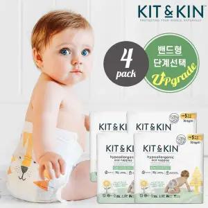 [킷앤킨]프리미엄 에코드라이 기저귀 모음전(밴드형) 4팩